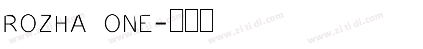 ROZHA ONE字体转换